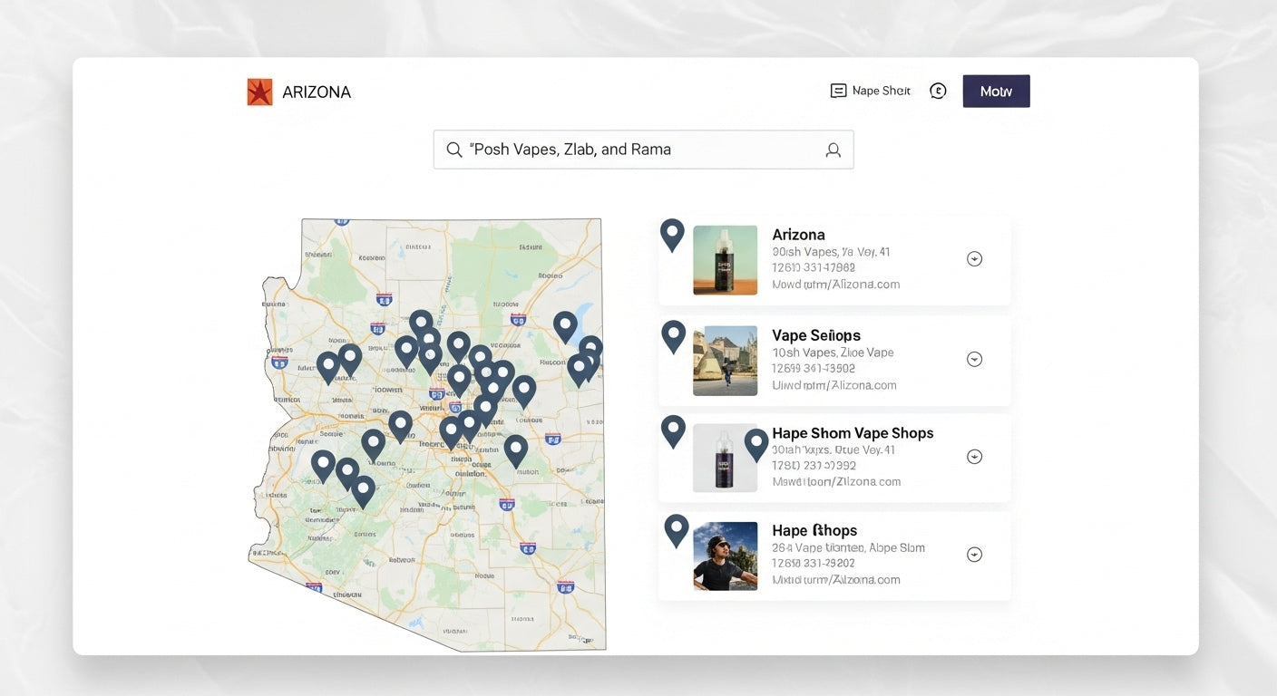 Where to Buy Posh Vapes, Zlab, and Rama in Arizona