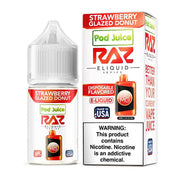 Strawberry Glazed Donut SALT - Raz X Pod Juice - 30ml