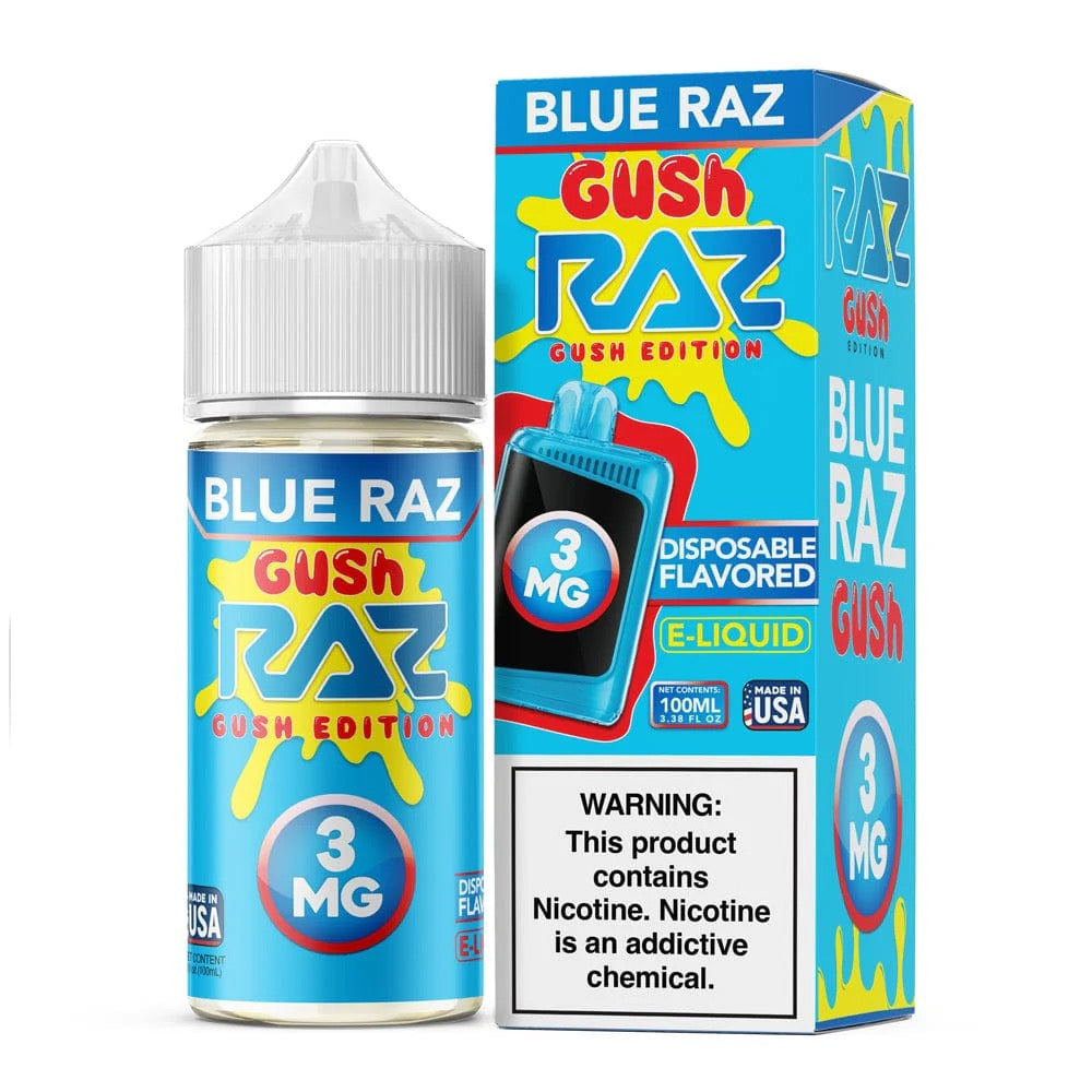Blue Razz Gush - Pod Juice X RAZ E-Liquid  - 100ml