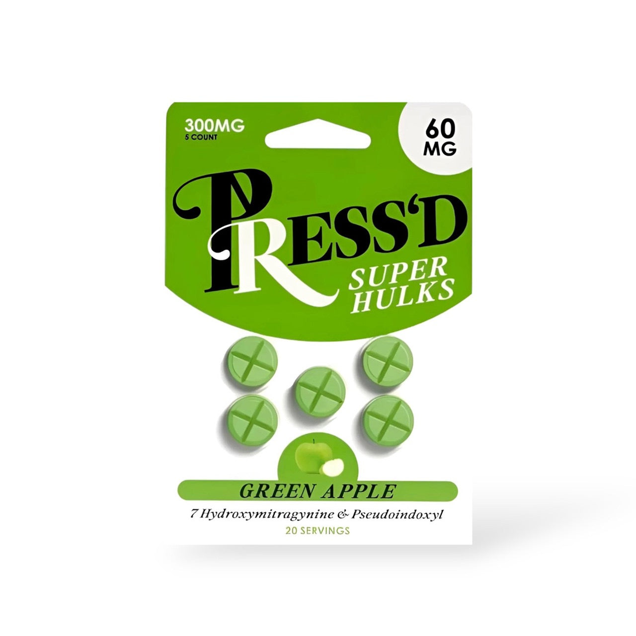 Press'd 7-Hydroxy + Pseudo Super Hulk 60mg Tablets