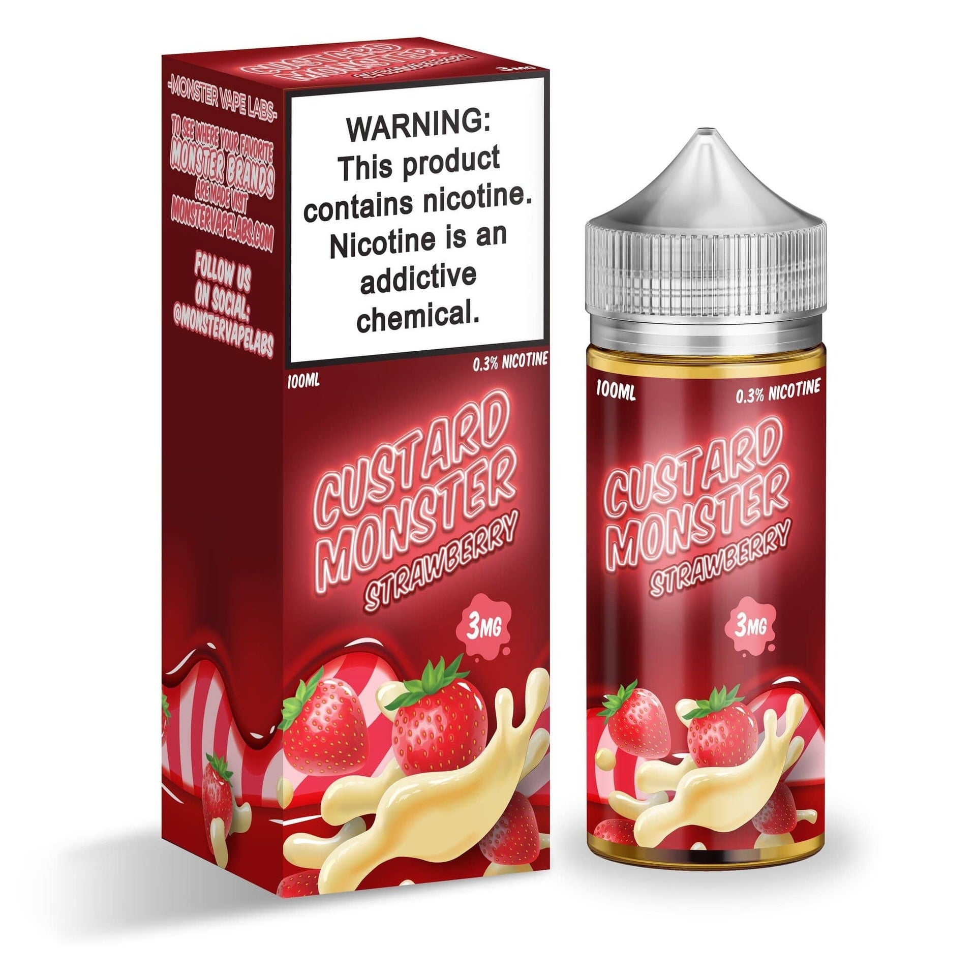 Strawberry Custard - Custard Monster - 100ml