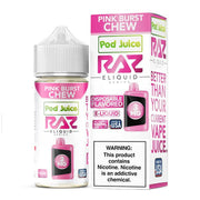 Pink Burst Chew - Raz X Pod Juice - 100ml