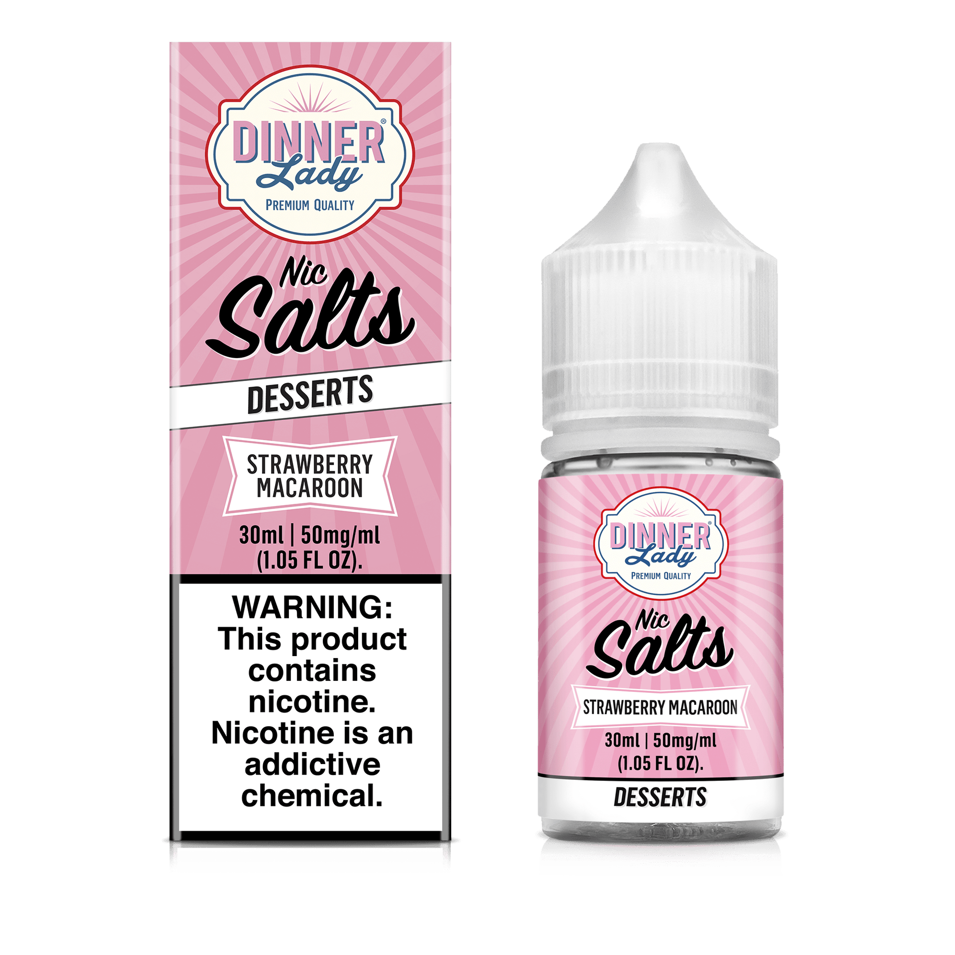 Strawberry Macaron SALT - Dinner Lady Dessert - 30ml